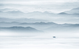 意境水墨山水圖