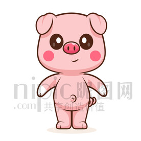 可愛卡通小豬豬