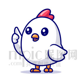 可愛卡通小雞點(diǎn)贊