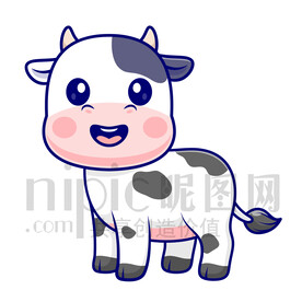 可愛卡通小奶牛