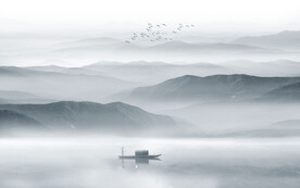 水墨意境山水圖