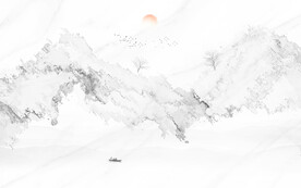 抽象線條水墨大理石背景墻