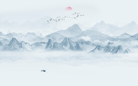 山水水墨画