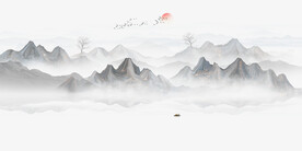 禪意水墨畫背景墻