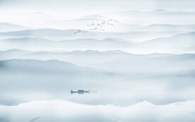 新中式水墨山水畫圖