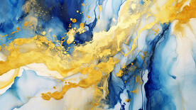 藍(lán)色漸變金色大理石背景