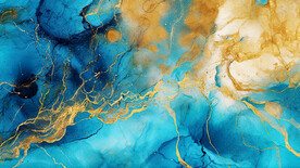 藍(lán)色漸變金色大理石背景