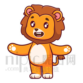 可愛卡通小動物小獅子
