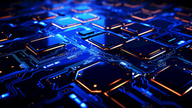 AI芯片概念科技線條背景