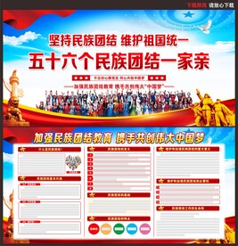 民族团结展板