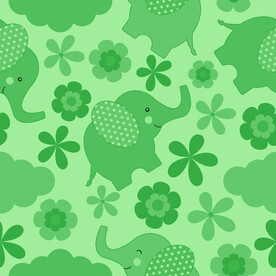 卡通大象底紋印花圖案