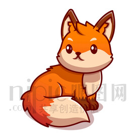 可愛卡通狐貍