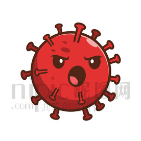 可愛卡通病毒細(xì)菌