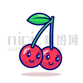 可愛卡通櫻桃