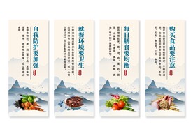 食品安全展板掛畫