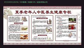 夏季老年人中醫(yī)養(yǎng)生健康宣傳欄