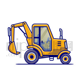 可愛卡通挖掘機(jī)