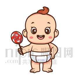 可愛卡通嬰兒小孩