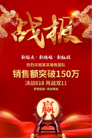銷(xiāo)售戰(zhàn)報(bào)海報(bào)