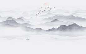 山水水墨畫風(fēng)景圖