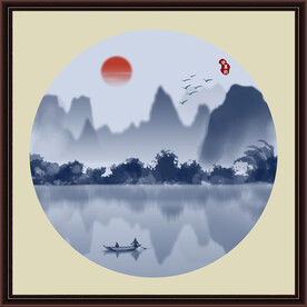 水墨山水无框画