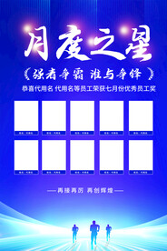 月度之星海報(bào)