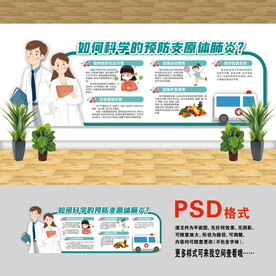 醫(yī)院文化墻 支原體肺炎