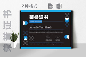 创意证书横版奖状