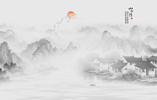 水墨江南水乡