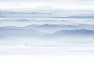 新中式意境山水水墨画背景墙