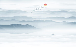 水墨山水畫山水