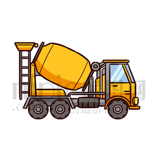 卡通水泥攪拌車