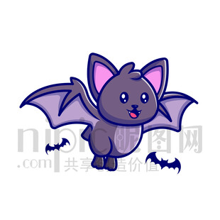 可愛卡通蝙蝠