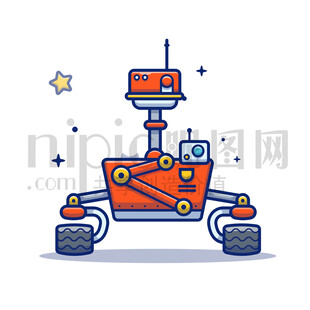 卡通火星車探測車