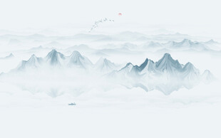 意境水墨山水畫