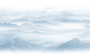 遠山近水水墨風(fēng)景