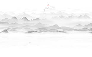 意境水墨山水畫