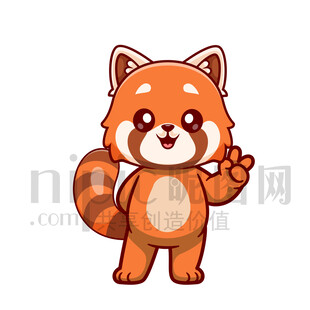 可愛卡通小浣熊