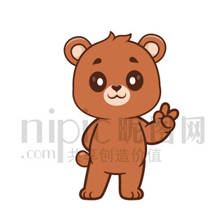 可爱卡通棕熊