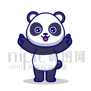 可愛卡通大熊貓