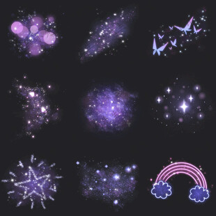 紫色閃光特效光暈光點(diǎn)亮光星光