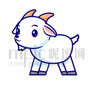 可愛卡通山羊
