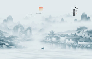 水墨江南水乡