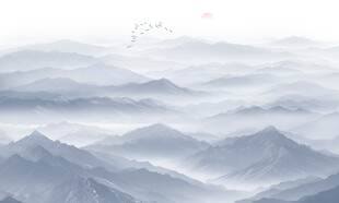 遠(yuǎn)山近水水墨風(fēng)景