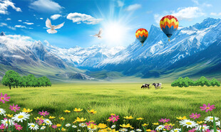 藍天白云大草原