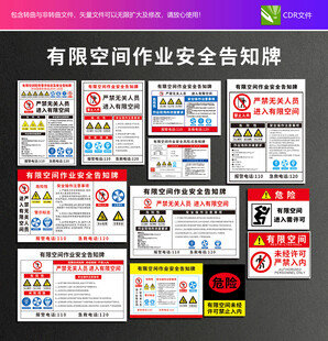 有限空间作业安全告知牌