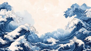 壯麗海浪圖