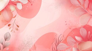 粉色花卉夢幻背景圖