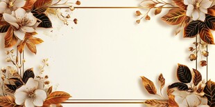 花卉邊框裝飾圖
