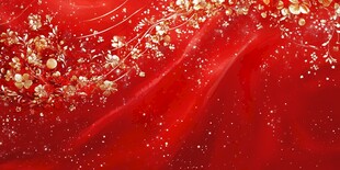 紅綢金飾背景 華麗喜慶風(fēng)